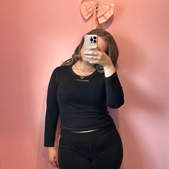 dkny logo basic longsleeve top - Picture 6 of 7